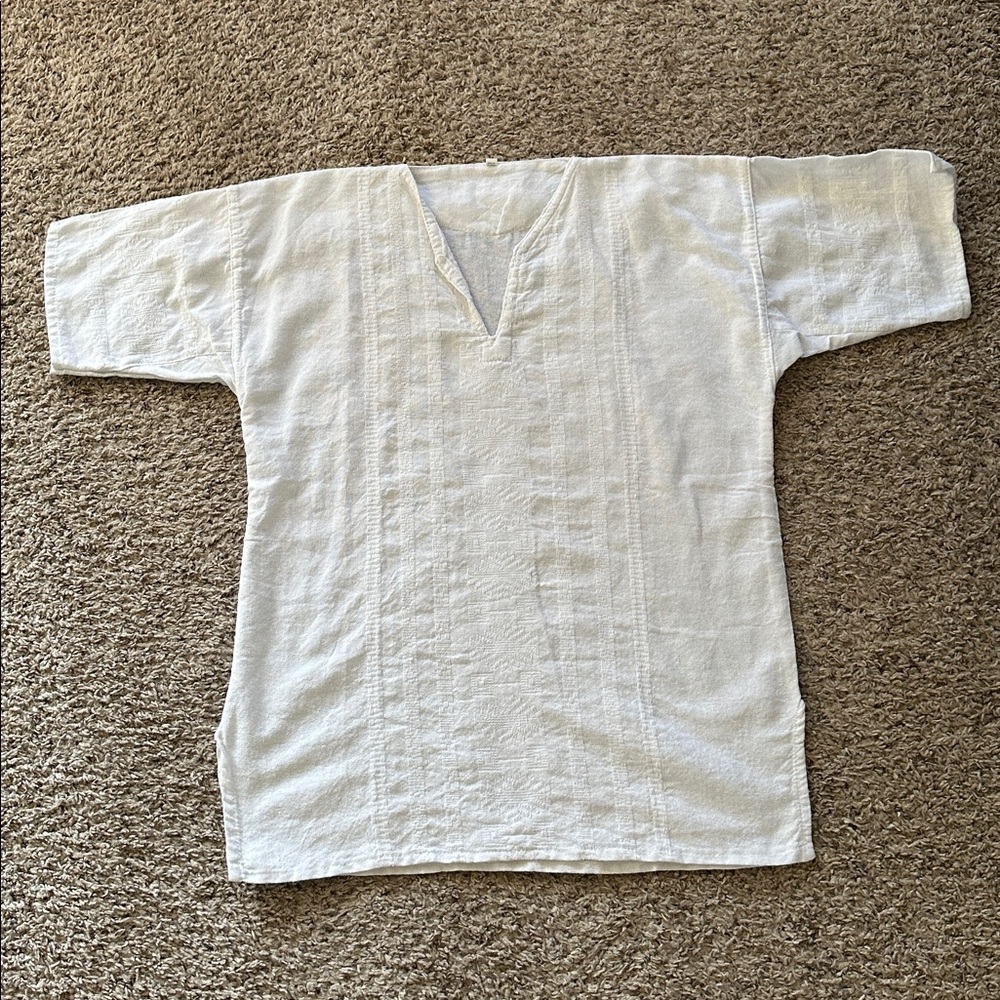 Men's White Casual Woven Shirt